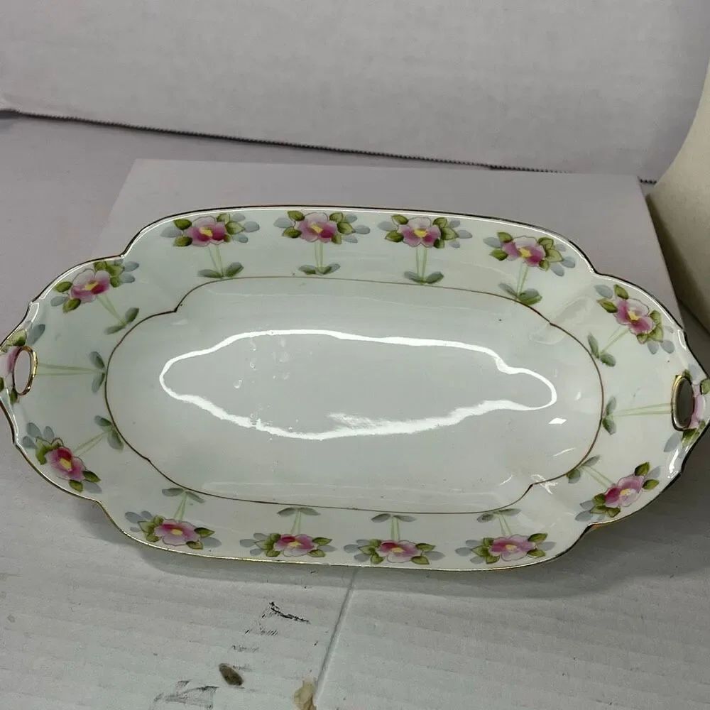 Vintage hand painted Nippon celery dish Japan